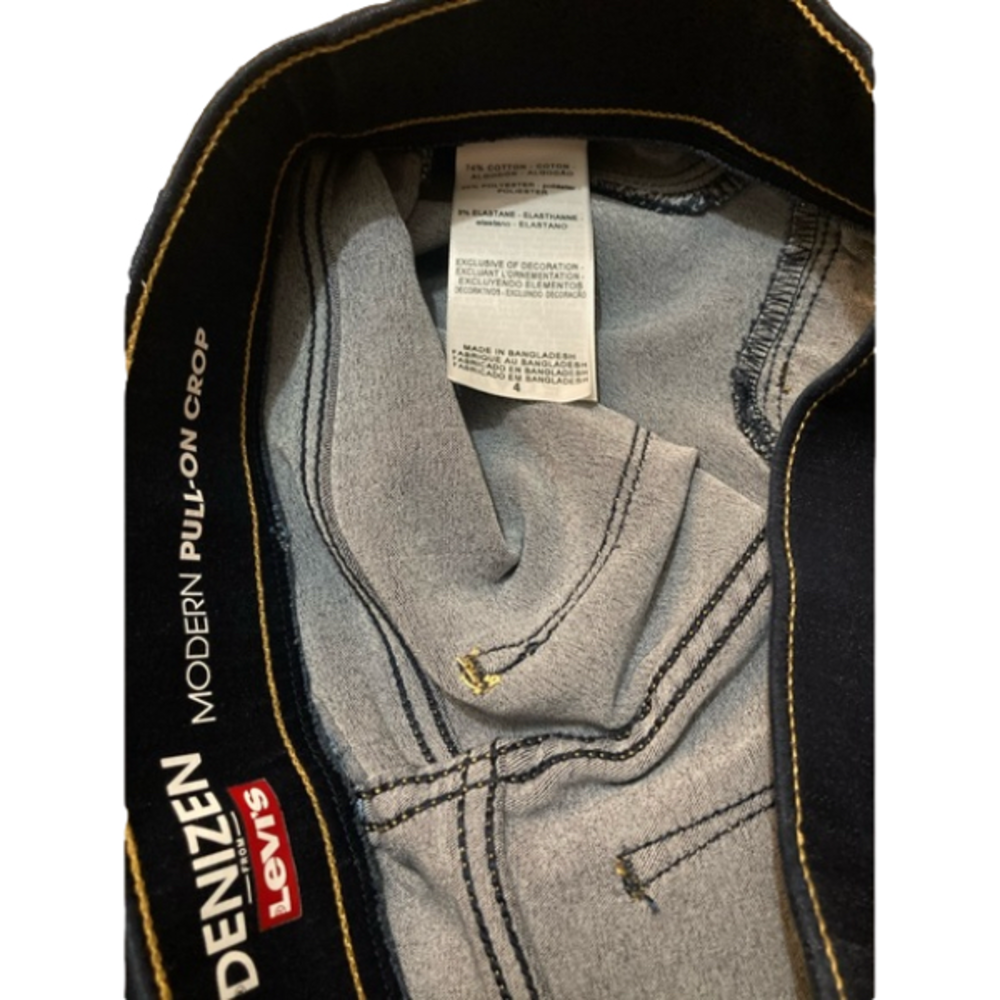 Levi’s Denizen Pull On Crop Dark Jeans - Picture 5 of 6
